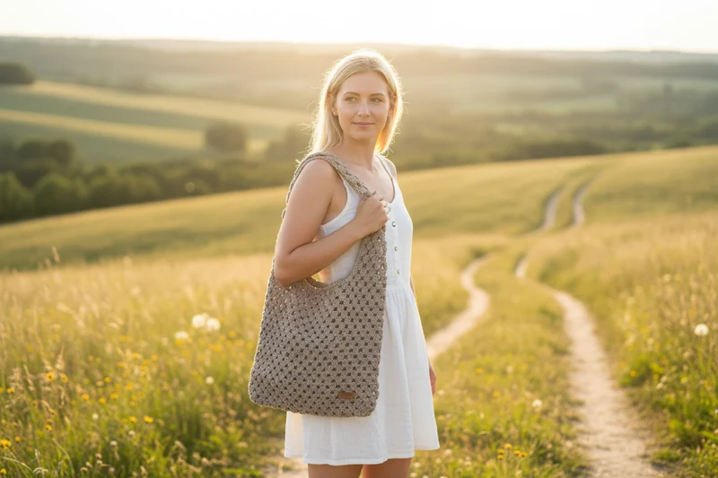 Sac bohème en coton – Grande capacité