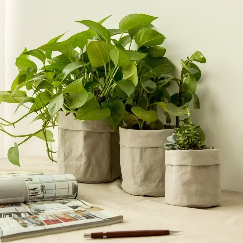Panier à plante en kraft lavable – Cache-pot déco et écologique pour plantes d’intérieur