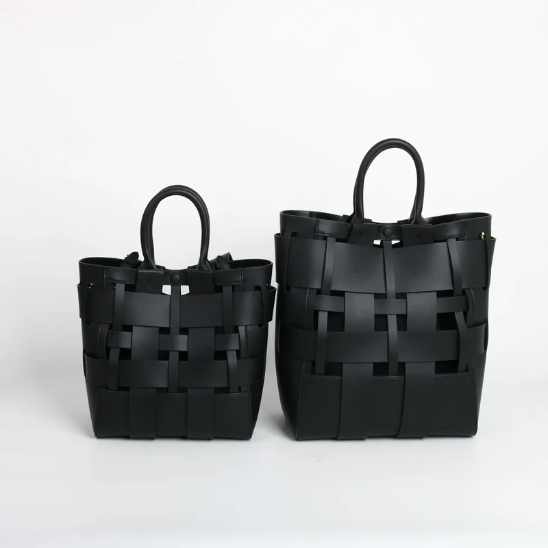 Sac en cuir tressé pour femme – Sac bandoulière haut de gamme