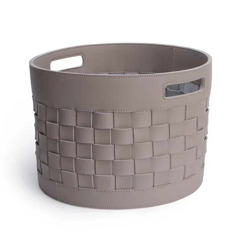 Panier de rangement en cuir tressé – Boîte de rangement décorative de luxe