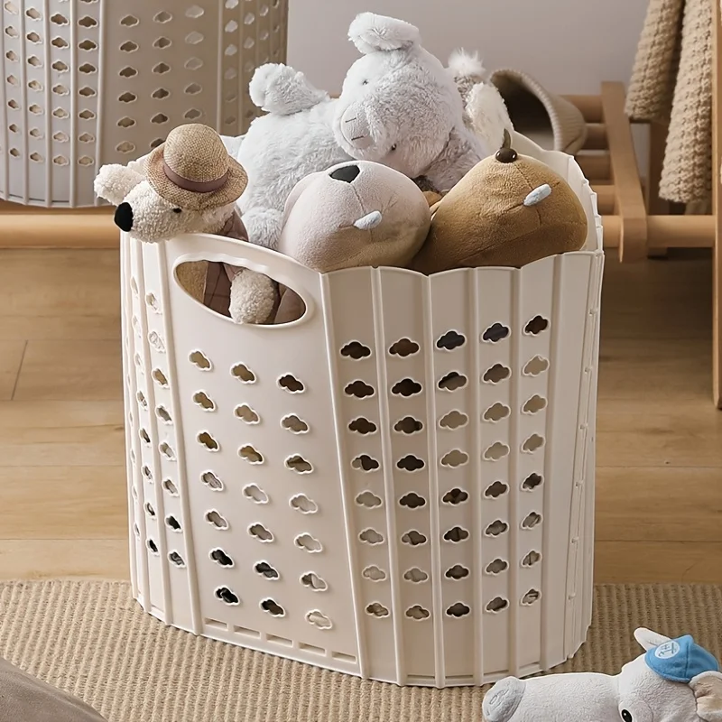 Panier à linge pliable avec poignées – Rangement moderne et pratique