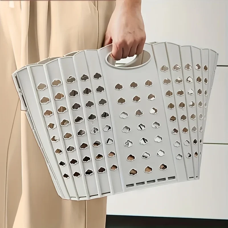 Panier à linge pliable avec poignées – Rangement moderne et pratique