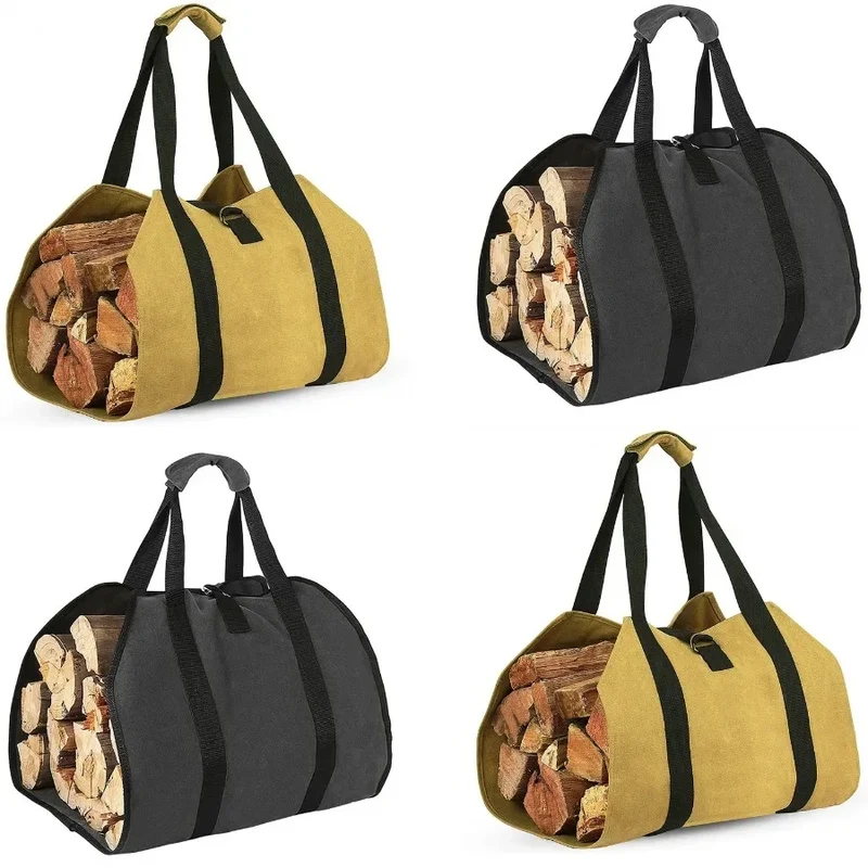 Panier de transport de bûches en toile | Grande capacité