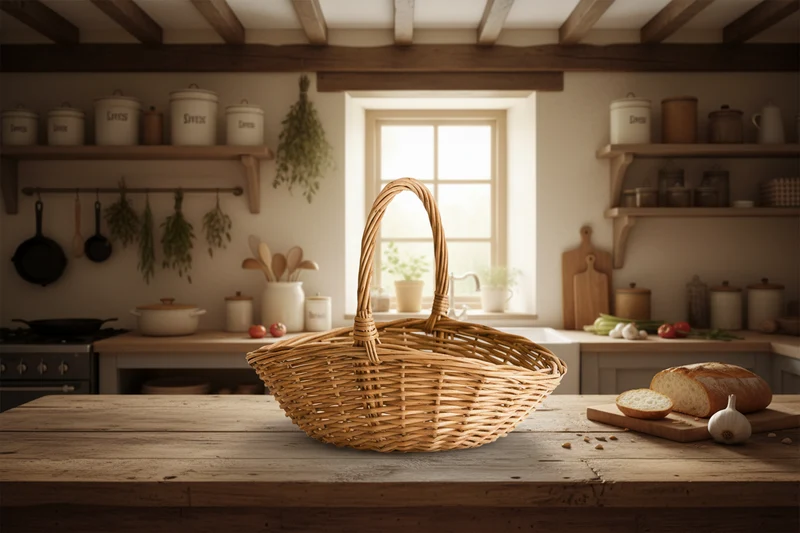 Panier de récolte ovale en osier