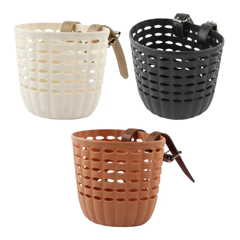 Panier avant pour vélo enfant avec sangles effet cuir