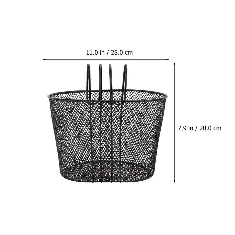 Panier de vélo avant en fer noir