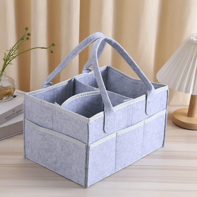 Panier sac à couches tout-en-un pour mamans organisées – Sac à langer en feutrine multifonction