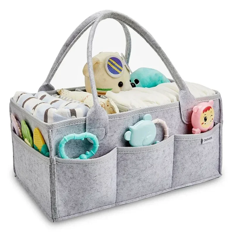 Panier sac à couches tout-en-un pour mamans organisées – Sac à langer en feutrine multifonction