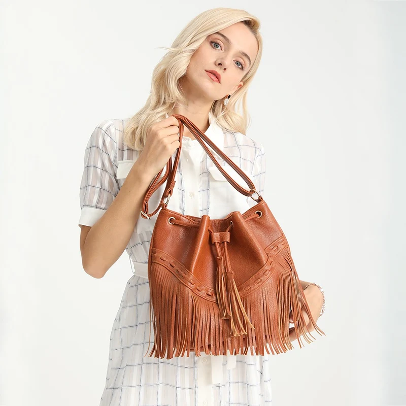 Sac frange cuir