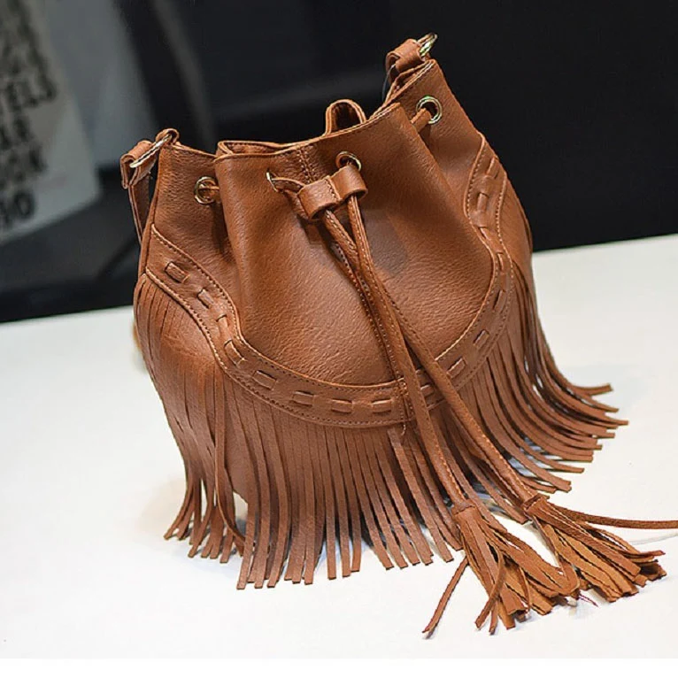 Sac frange cuir