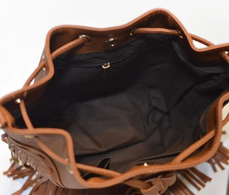 Sac frange cuir