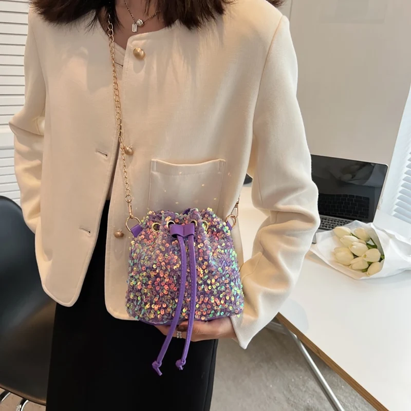 Sac à main brillant pailleté