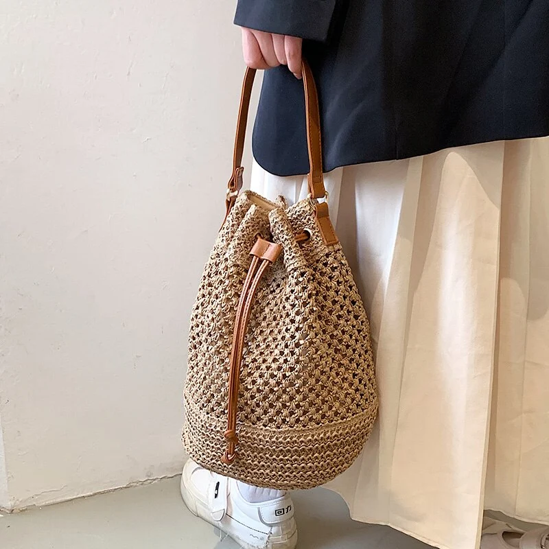 Sac seau paille