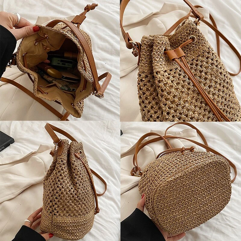 Sac seau paille