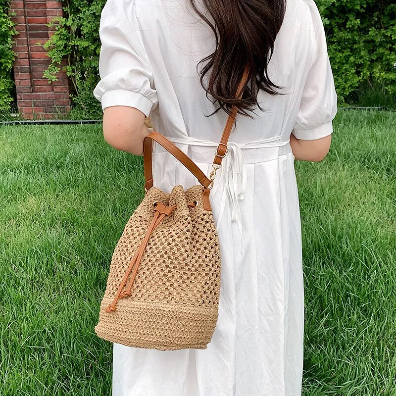 Sac seau paille