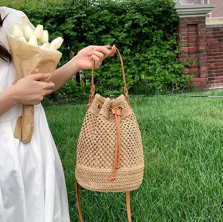 Sac seau paille