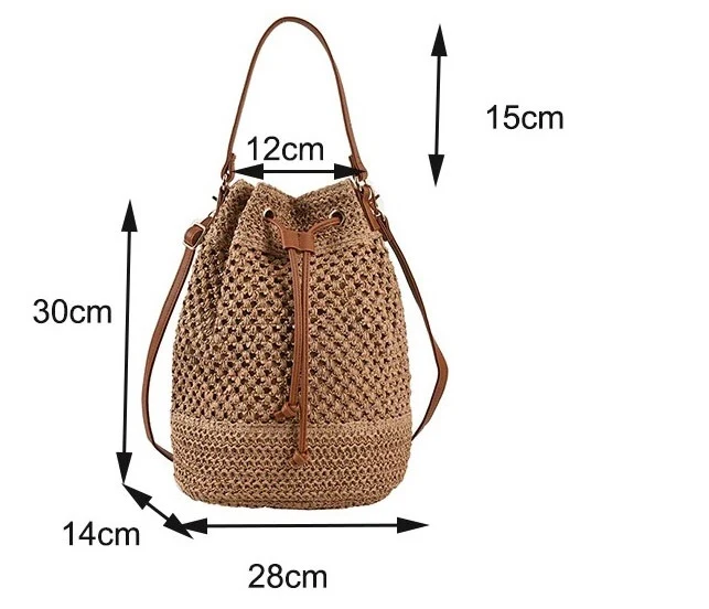 Sac seau paille