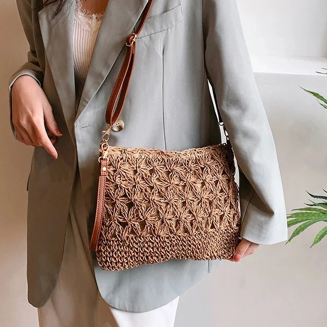 Sac seau raphia