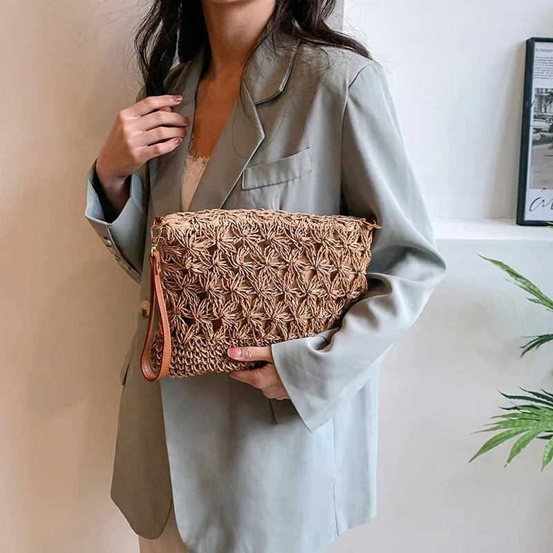 Sac seau raphia