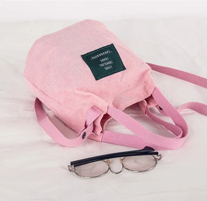 sac velours rose