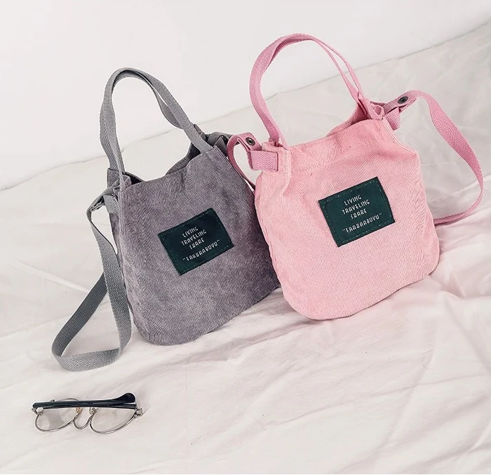 sac velours rose