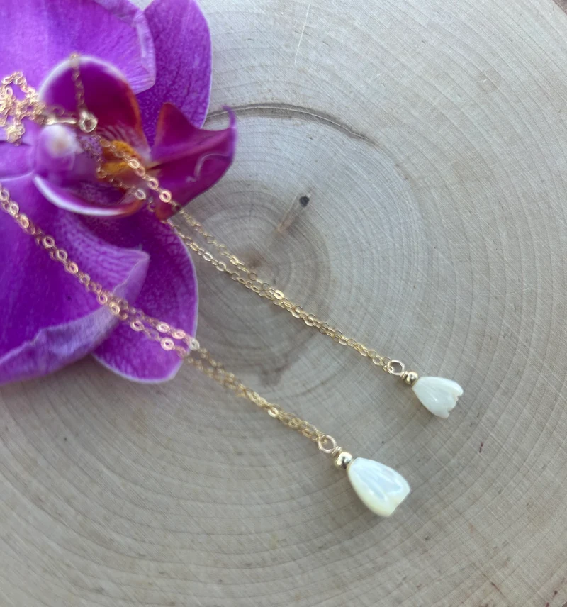 14K gold filled medium pikake necklace