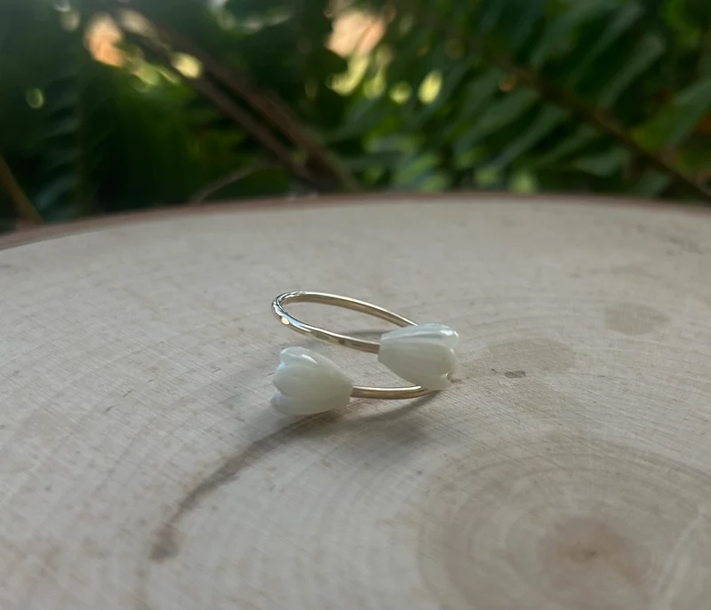 14k gold filled Pikake ring