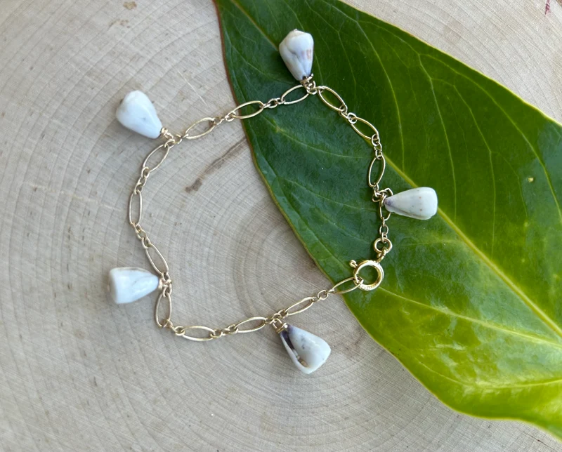 14K gold filled cone shell bracelet