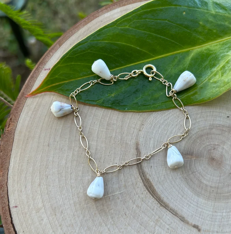 14K gold filled cone shell bracelet