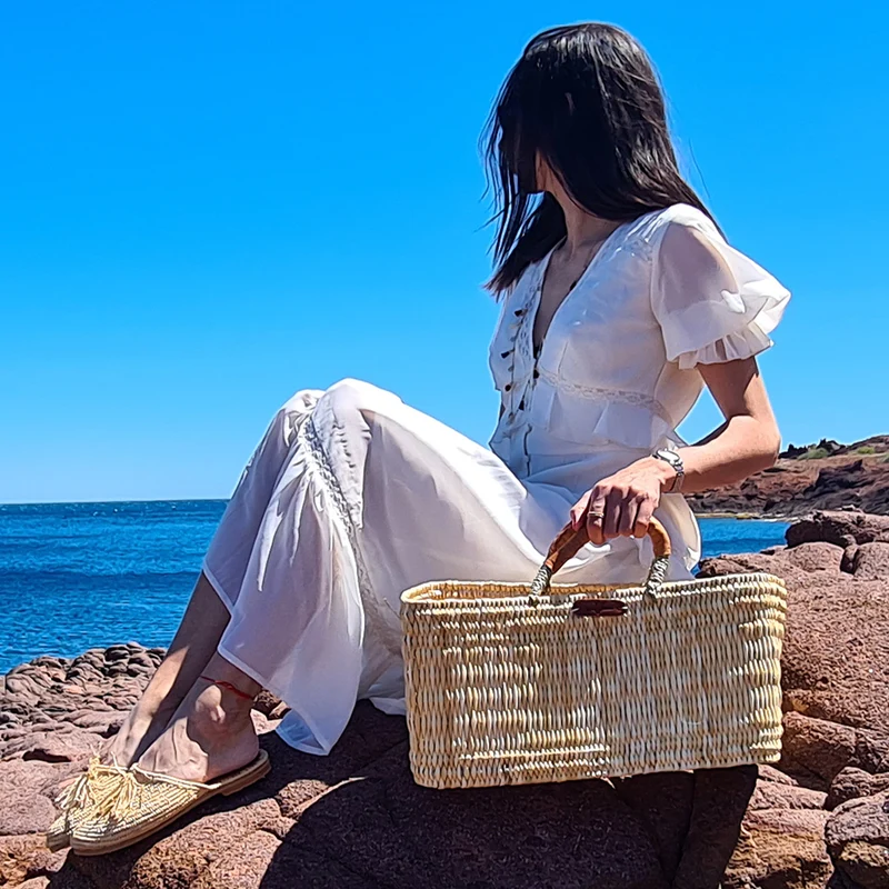 Panier en Osier et Cuir: Sydney