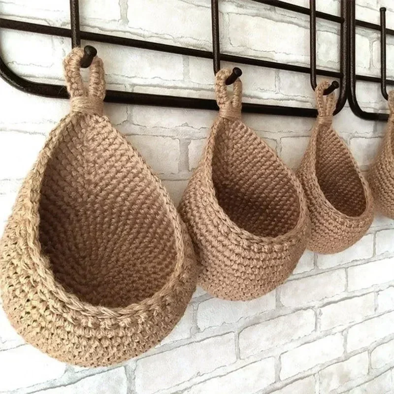 Panier Suspendu en Corde de Chanvre