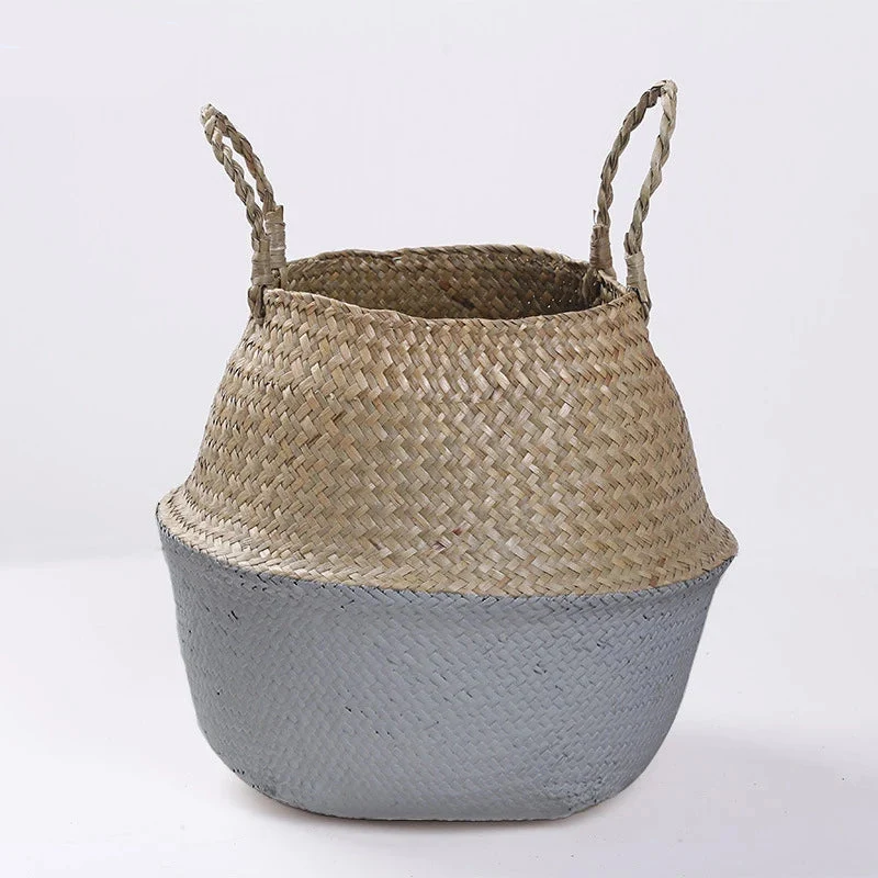 Panier pliable en jacinthe d'eau tressé | Cache Pot