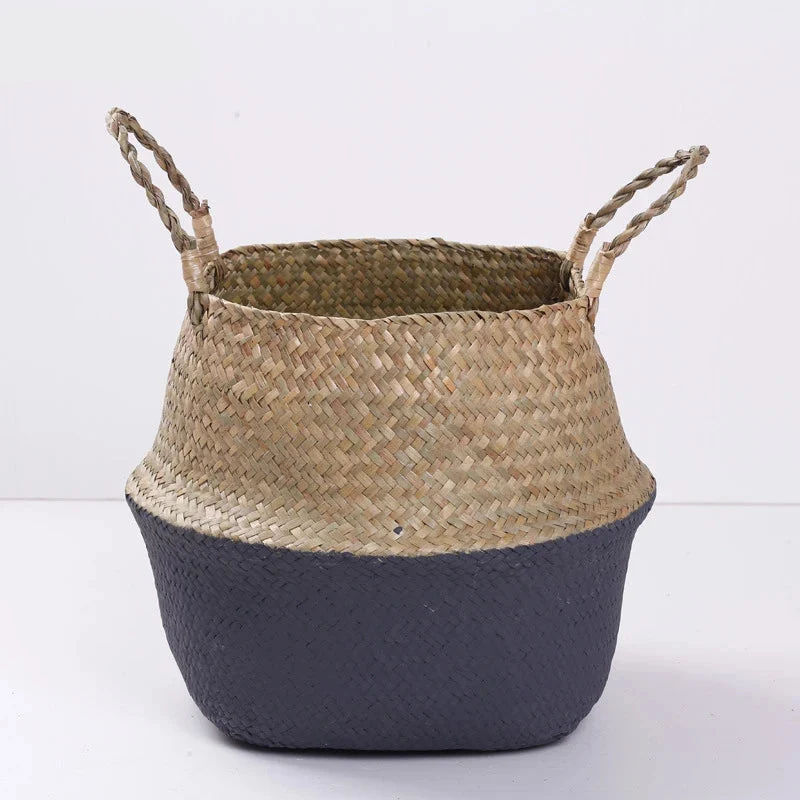 Panier pliable en jacinthe d'eau tressé | Cache Pot