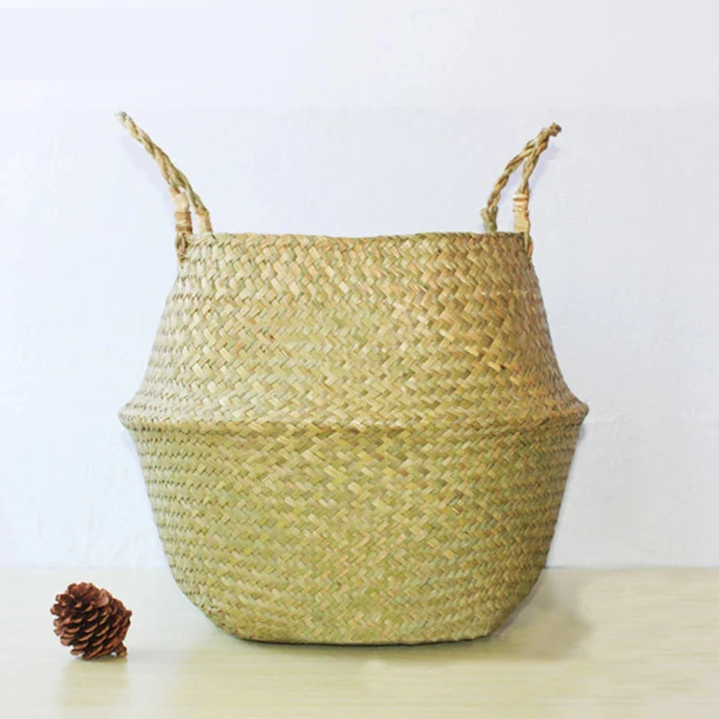 Panier pliable en jacinthe d'eau tressé | Cache Pot
