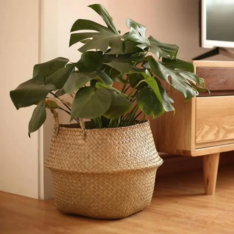 Panier cache pot en fibre végétale