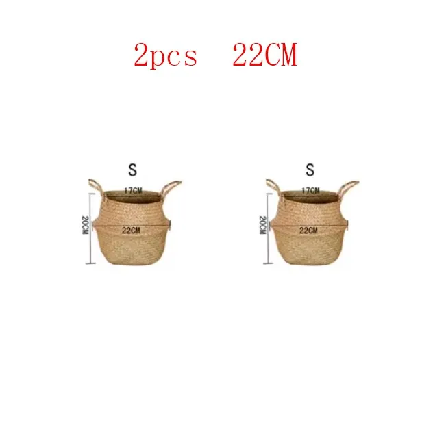 Panier cache pot en fibre végétale