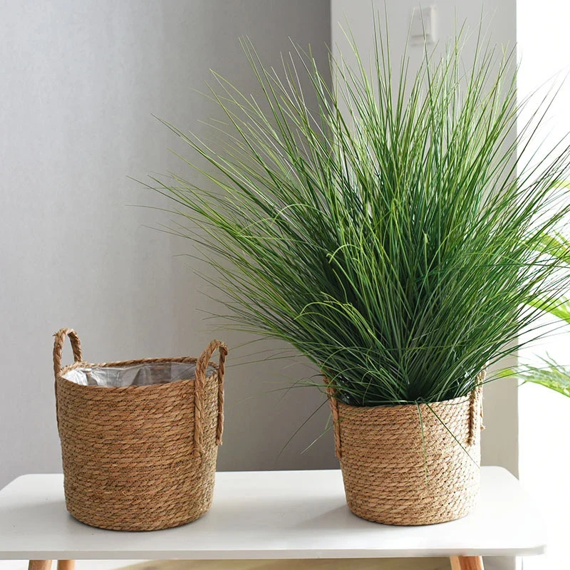 Panier Cache-Pot en Paille Tressée