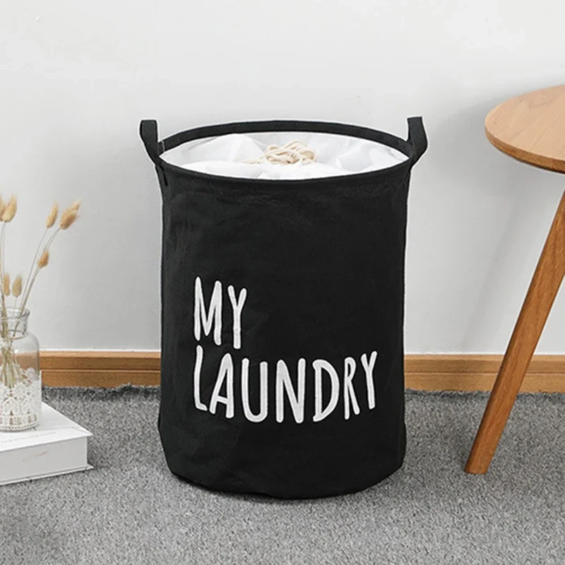 Panier à Linge Pliable en Coton et Lin – Étanche, Spacieux et Moderne