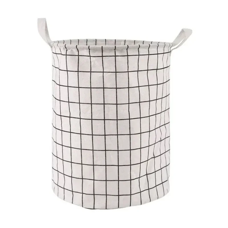 Grand Panier à Linge Pliable en Coton et Lin