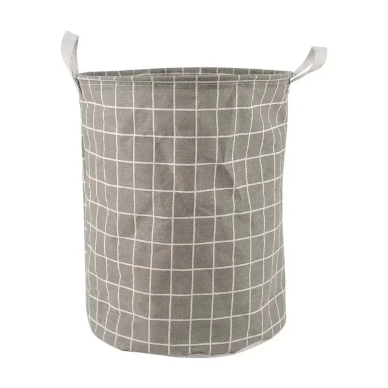 Grand Panier à Linge Pliable en Coton et Lin