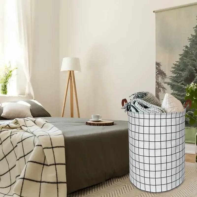 Panier de Rangement Pliable en Coton et Lin