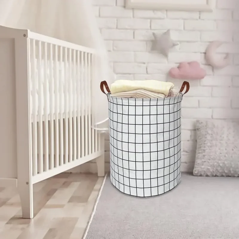 Panier de Rangement Pliable en Coton et Lin