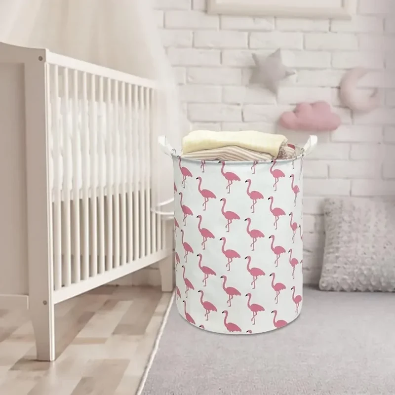 Panier de Rangement Pliable en Coton et Lin