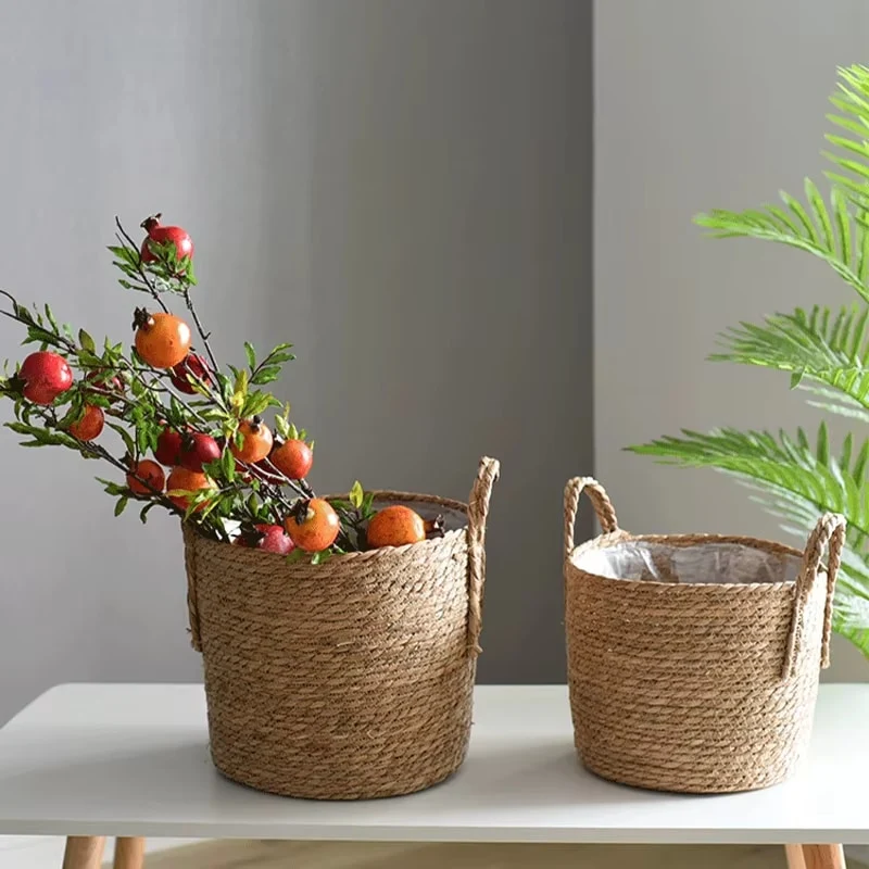 Pot de Fleur en Rotin Artisanal