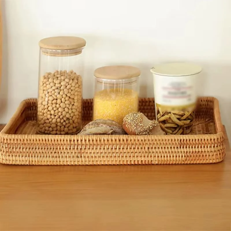 Plateau Effet Rotin Artisanal