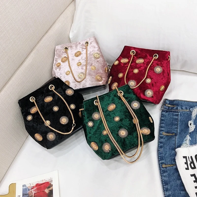 sac seau velours Phoenix