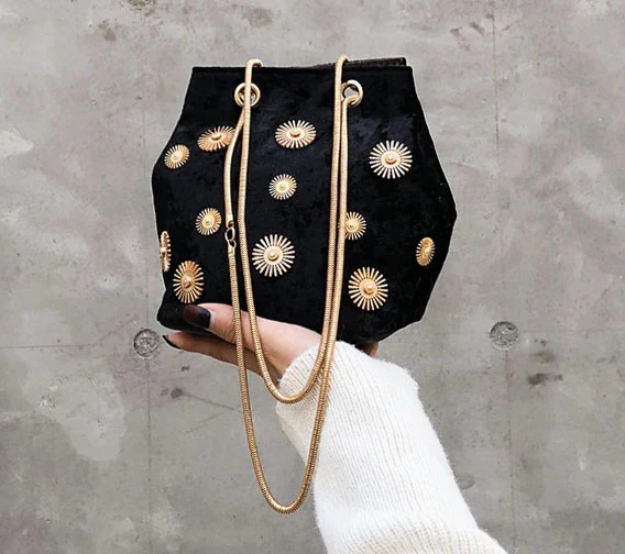 sac seau velours cassiopee