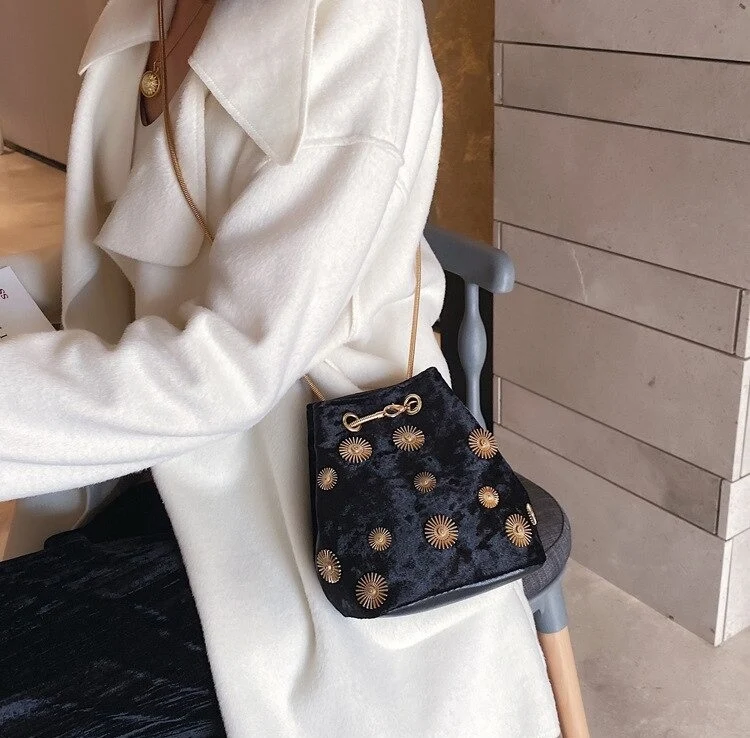 sac seau velours cassiopee