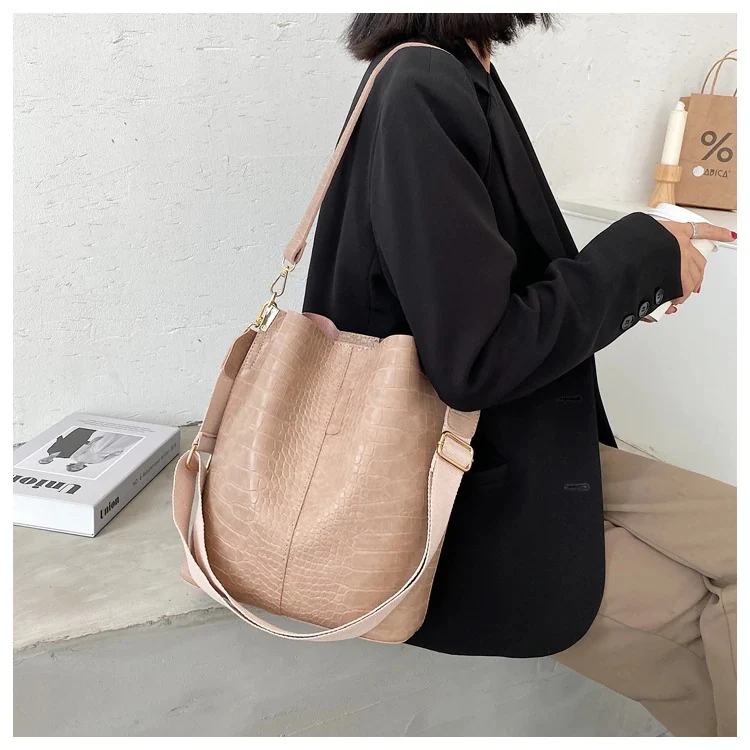 Sac Seau croco beige