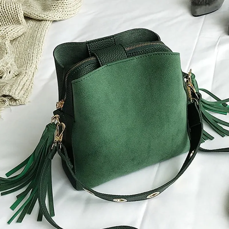 Sac seau daim vert